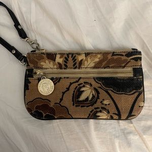 Spartina 449 Daufuskie Island Linen and Leather Wristlet